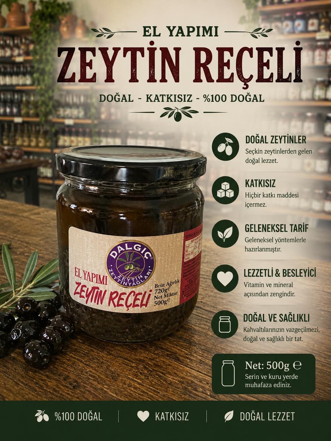 Dalgıç Ev Yapımı Zeytin Reçeli 500 gr