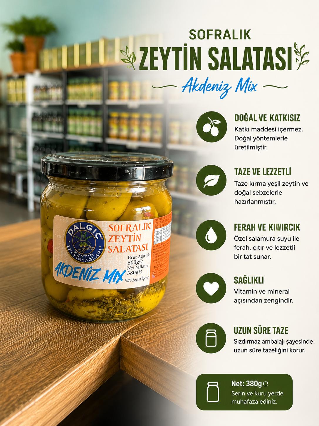 Dalgıç  Zeytin Salatası Akdeniz Mix 420 gr