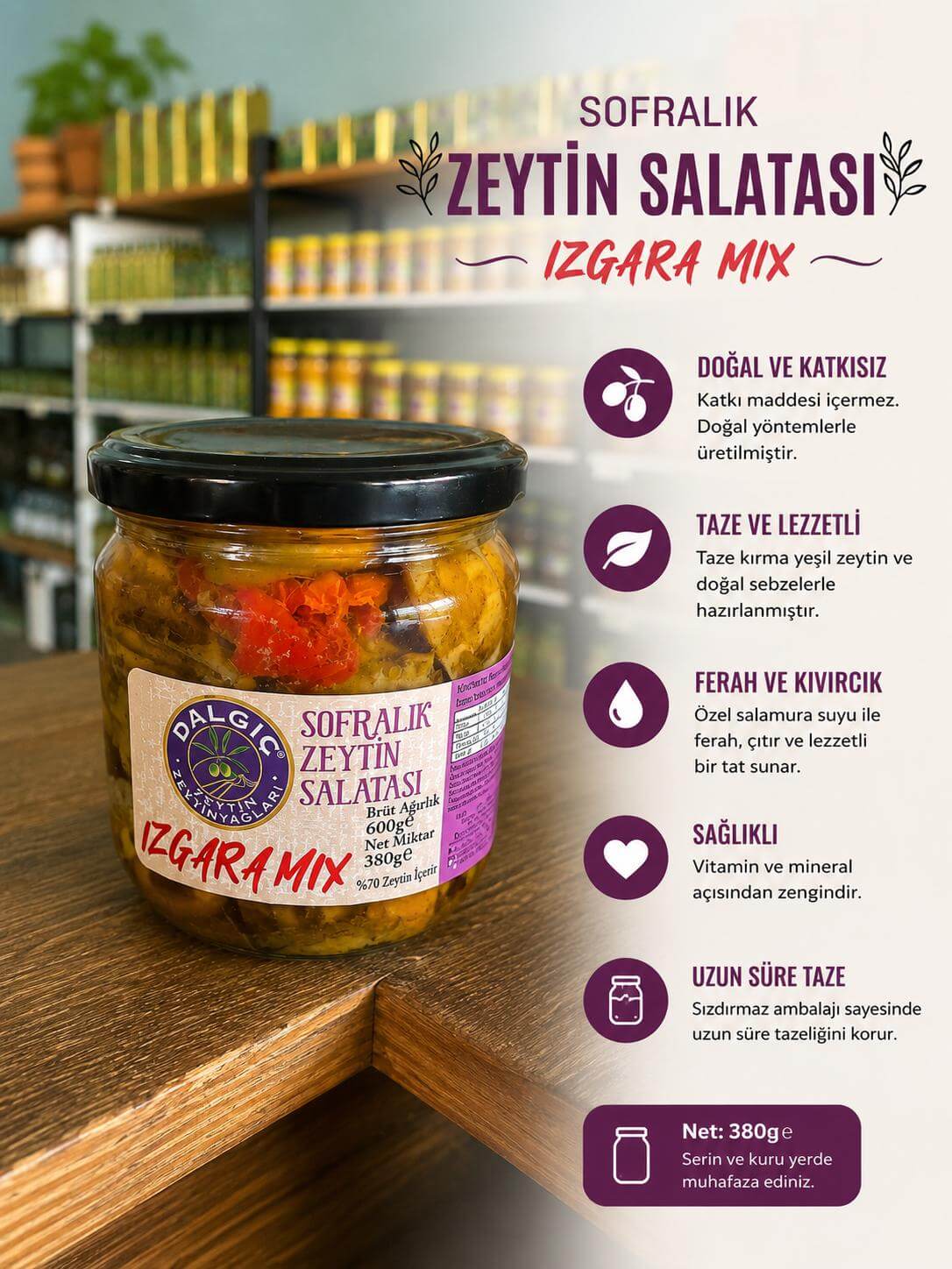 Dalgıç Zeytin Salatası Izgara Mix