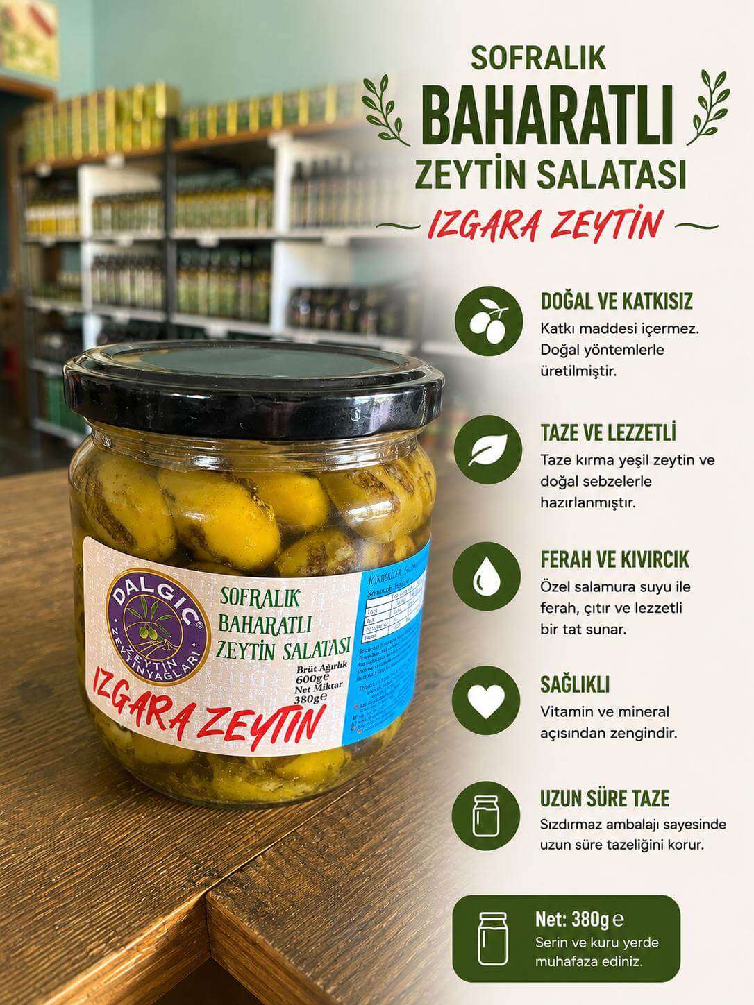 Dalgıç Baharatlı Izgara  Zeytin Salatası