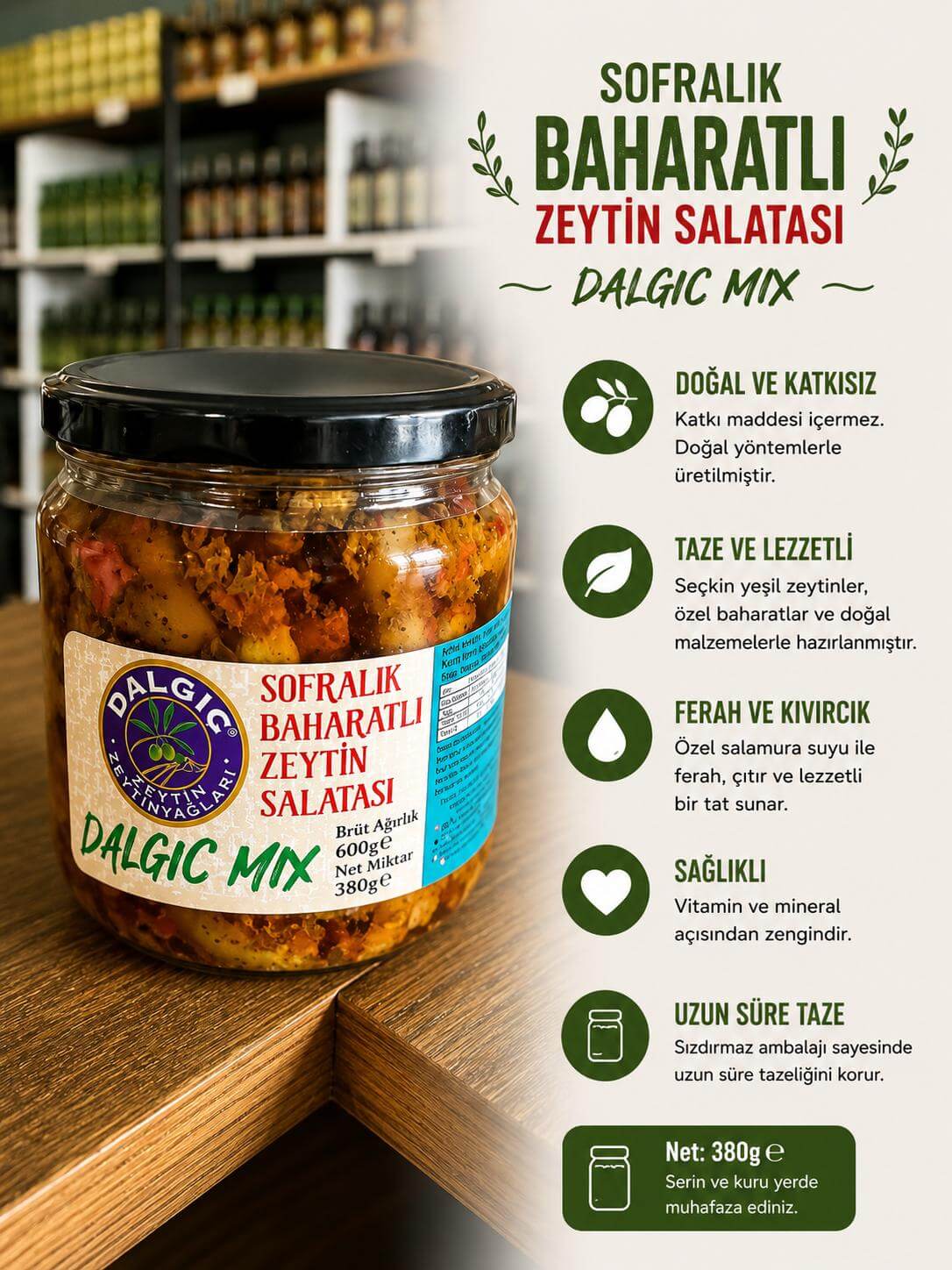 Dalgıç Mix  Baharatlı Zeytin Salatası