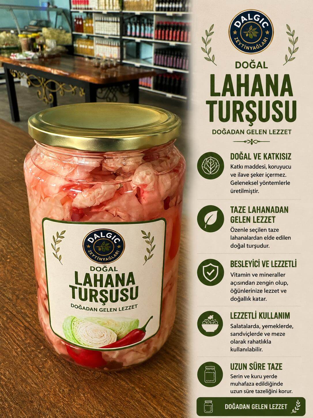 Dalgıç Doğal Lahana Turşusu