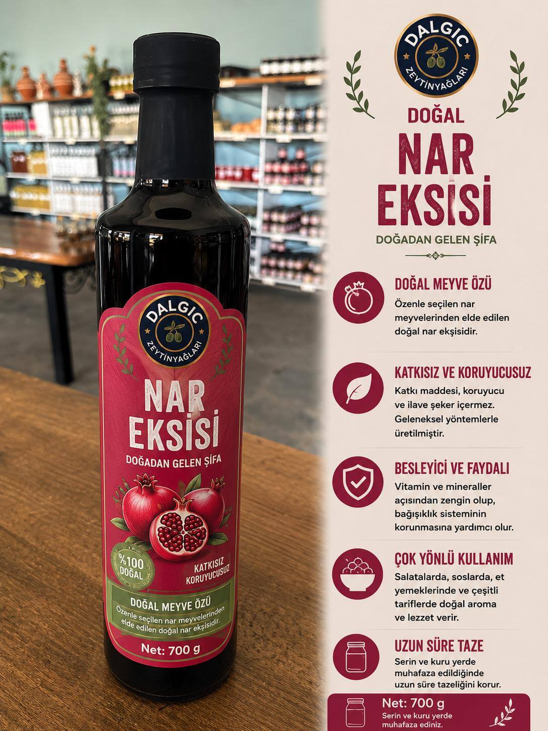 Dalgıç Doğal Nar Ekşisi
