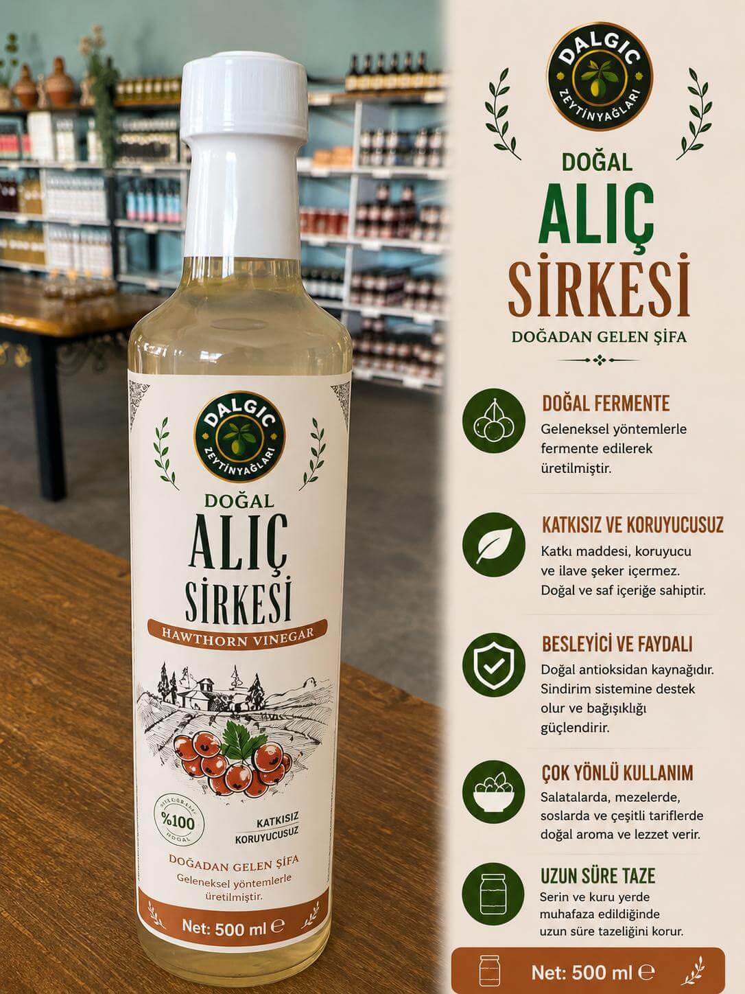 Dalgıç Doğal Alıç Sirkesi