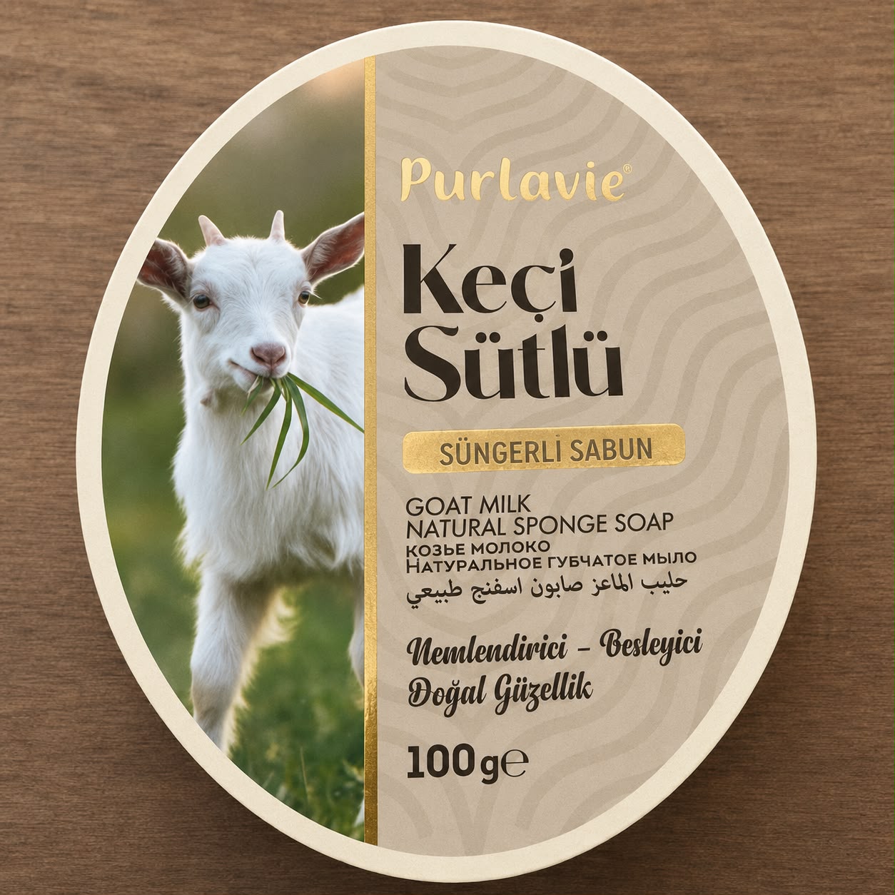 Keçi Sütlü Süngerli Sabun 100 Gr
