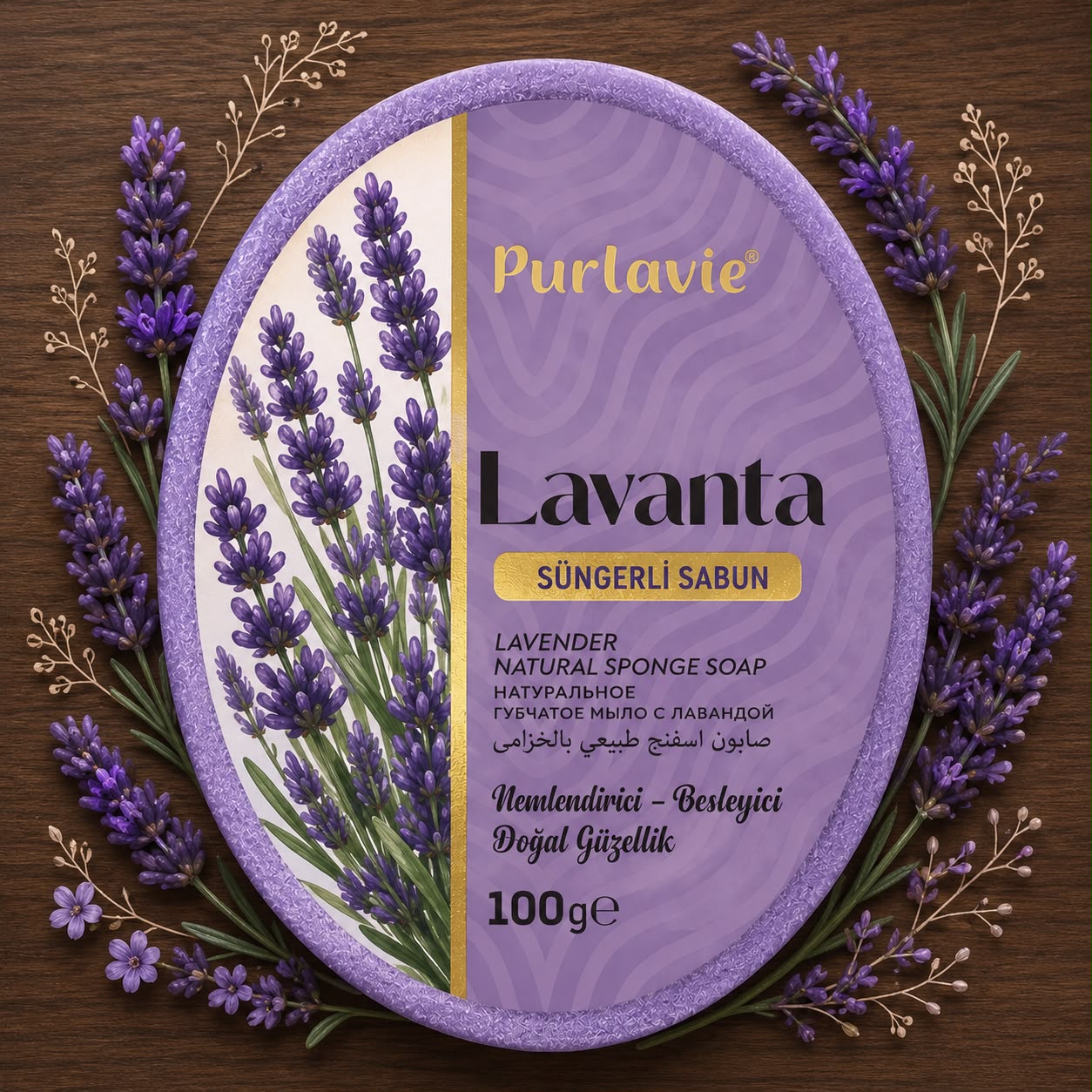 Lavanta Süngerli Sabun 100gr