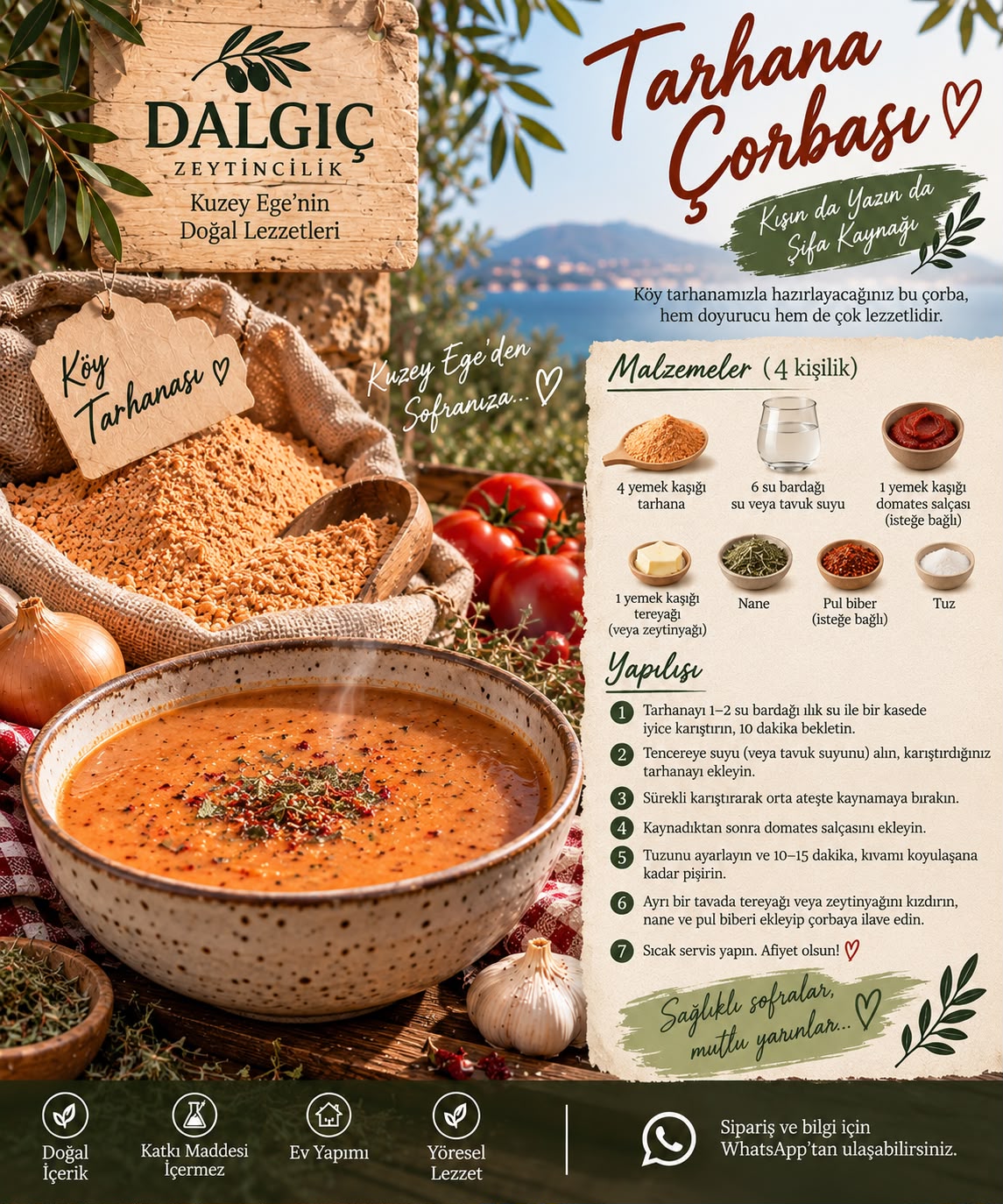 Yöresel Tarhana Çorbası Tarifi
