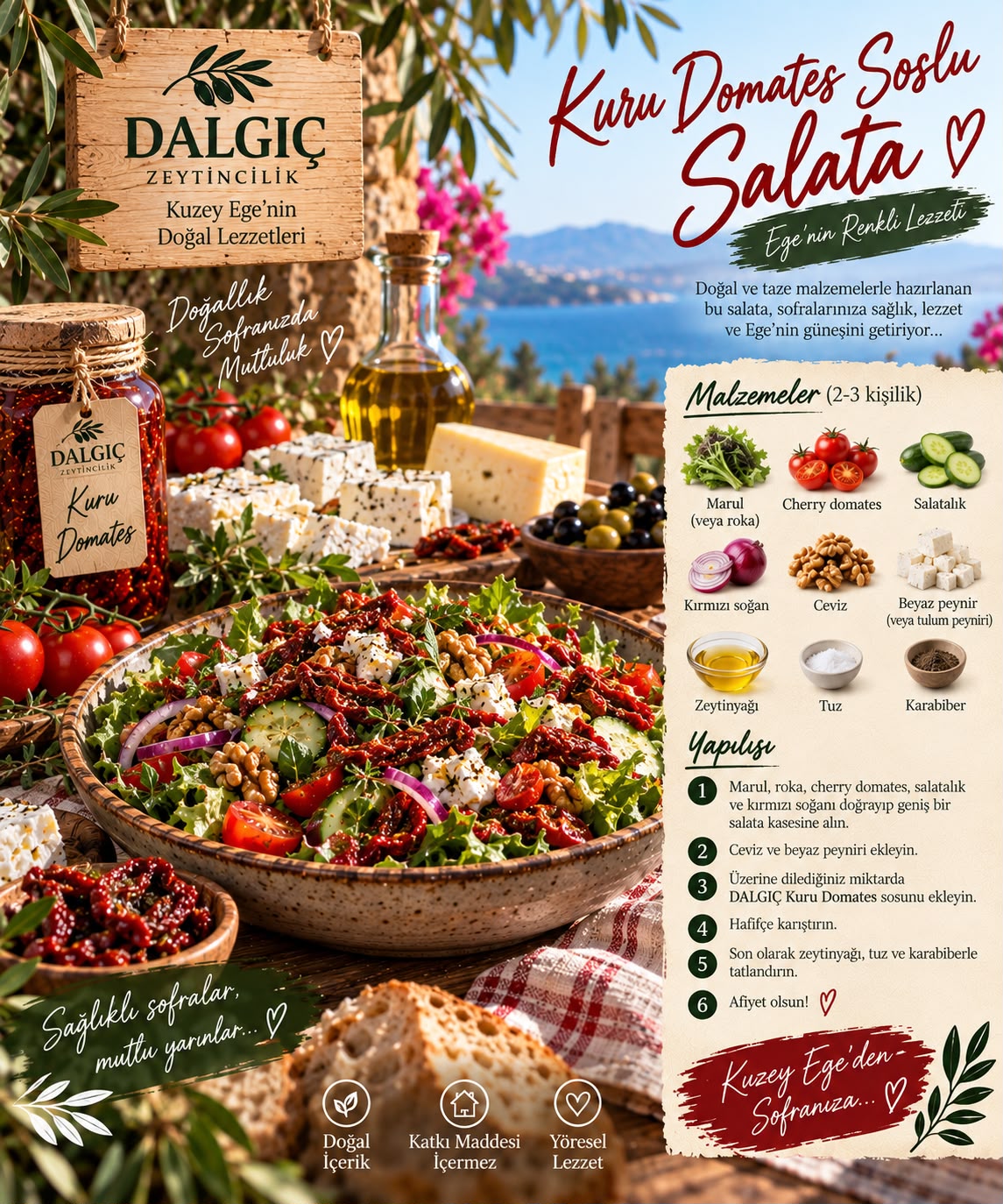 Yöresel Kuru Domates Salatası